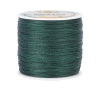 PH PandaHall 115 Yards 0.5mm Waxed Cords, Dark Green Waxed Polyester Thread Waxed Beading String Twine Wax Cord for DIY Bracelet Necklaces Waist Beads Jewellery Making Sewing Macrame Sewing Project