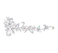 PH PandaHall 12.7x5.3 inch Rhinestone Applique Sew on Sequin Rhinestones Crystal Sequin Patch Flower Applique Dance Costume Rhinestone for DIY Craft Costume Dress Decor Sewing