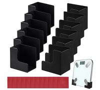 PH PandaHall 12 Pack Black Scale Holder Wall Mount Organizer | Weight Scale Holder Stand Plastic Rack Bracket for Weight Scales Digital Body Fat Digital Weighing for Bathroom Storage Home
