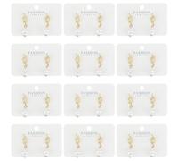 PH PandaHall 12 Pairs Bridesmaid Earrings Pearl Earring Golden Modern Stud Earrings Knot and Pearls Earring pearl studs for Women Bridal Bridesmaids Elegant Wedding Jewelry