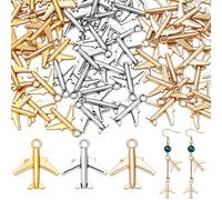 PH PandaHall 120pcs 3 Colors Alloy Airplane Wing Charms Plane Airplane Charms 16x14mm Craft Charm for DIY Jewelry Making Findings Bracelet Necklace Craft Decoration Travel Theme