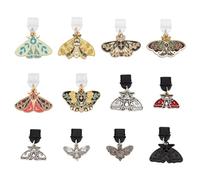 PH PandaHall 12PCS 12 Styles Dust Plug Charms Enamel Moth Pendants 25-31mm Insect Port Caps Protector Type-C Charging Port Plug Butterfly Mobile Dustproof Plugs for Most Type-C Cell Phone