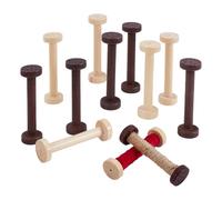 PH PandaHall 12pcs 2 Colors Wooden Spools Thread Bobbins 3.7x1 inch Wood Thread Spools Craft Tools for Jewelry Chain Wrapping Arts Crafts Thread Wire Weaving Ribbon Embroidery Thread Cord Roll