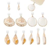 PH PandaHall 12pcs 6 Style Dust Plug Charm, Seashell Anti Dust Charms Charging Port Protector with Shell Pendants for Phone Tablet E-Reader Kindle