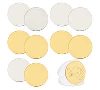 PH PandaHall 12pcs Blank Challenge Coin, 40mm Metal Stamping Blanks Iron Blank Coins Round Laser Engravable Discs for DIY Birthday Gifts Travel Crafts Collection Jewellery Making, Golden/Platinum