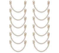 PH PandaHall 12pcs Coat Hanging Chain, 9.5cm Sew On Coat Hanger Metal Chains Clothing Chain Hangers for Coats and Jackets, Clothing Hat Shoes Backpack Decoration, Golden