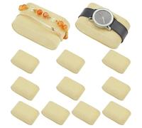 PH PandaHall 12pcs Watch Pillows, Flannel Bracelet Pillows 3.1x1.7x1.3 Inch Yellow Watch Display Pillow Cushion Pad Watch Storage Pillow for Watch Jewelry Display Stand Organizer Exhibition