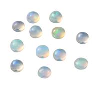 PH PandaHall 12PCS White Opal Cabochons 3mm Half Round Pure Opalite Cabochon Flat Back Gemstone Jewellery Base Filler Stone Round Dome Gem Beads for Earring Bracelet Ring Jewellery Making