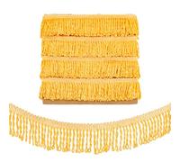 PH PandaHall 13.12 Yards Christmas Gold Tassel Trim Sewing Fringe Trim 2-3/8 inch Tassel Ribbon Gold Fringe Trim Decorative Trim Fringes for Clothing Curtain Lampshade Costume Home Decor DIY Crafts