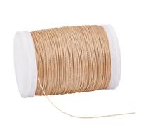 PH PandaHall 130 Yards Waxed Cord, 0.5mm Brown Waxed Beading String | Polyester Threads Wax Cord Twine Beading Cords for DIY Bracelet Necklaces Dreamcatcher Jewellery Macrame Sewing Project
