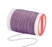 PH PandaHall 131 Yards 0.5mm Waxed Cord Purple Waxed Polyester Thread | Purple Waxed String Twine Beading Cord for DIY Bracelet Making Necklace Crafting Jewellery Supplies Macrame Projects