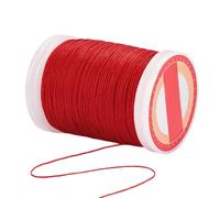 PH PandaHall 131 Yards 0.5mm Waxed Cord Red Waxed Polyester Thread Red Waxed String Twine Beading Cord for DIY Bracelet Making Necklace Crafting Jewellery Supplies Macrame Projects