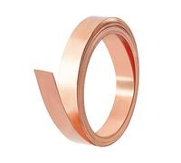 PH Pandahall 13ft Copper Sheet Roll, 10x0.2mm Flat Copper Flashing Roll Coppery Strip Metal Foil Plate for Jewelry Making DIY Crafts Mould Making Mechanical Cutting Electrical Repairs