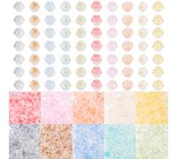 PH PandaHall 1400pcs 10 Candy Colours Faceted Glass Beads 4mm Bicone Frosted Glass Bead Spring Summer Cute Spacers for Jewellery Making Bracelet Necklace Hanging Decorations DIY Crafts