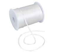 PH PandaHall 142 Yards 3mm White Satin Cord Rattail Silk Cord Chinese Knot Thread Nylon Trim Necklace Rope Kumihimo Thread for Knotting Sewing Beading Jewellery Making Macrame Crochet DIY Crafts