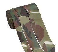 PH PandaHall 15 Yards Camouflage Print Woven Ribbon, Heavy Duty Webbing Strap High Density Webbing Straps for Repairing Seat Belt Collars Upholstery Backpack 1/1.46/1.9" Wide