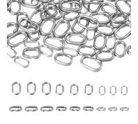 PH PandaHall 150pcs Double Jump Rings, 3 Sizes Oval Split Rings 304 Stainless Steel Small Linking Ring for DIY Crafts Pendant Key Chain Fishing Necklace Bracelet Connectors Jewellery Links, 7/8/10mm