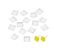 PH PandaHall 15pcs 925 Sterling Silver Cabochon Settings, Square Bezel Tray Settings Silver Jewellery Bezels for Photo Stone Resin Shells Crafts DIY Jewellery Making, 6mm