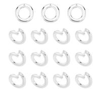 PH PandaHall 15pcs 925 Sterling Silver Jump Rings, 6mm 17 Gauge Locking Jump Rings Circle Clasp Ring Jewellery Connectors Open End Jumps Ring for Jewellery Making Necklace Bracelet Keychain DIY
