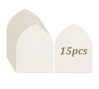 PH PandaHall 15pcs Unfinished Gothic Arch Wood Plaque, 7x5.1x0.1inch Arch Shape Craft Blanks Unfinished Wooden Base for Burning DIY Projects Home Decor Sign Boards Handmade Decorations