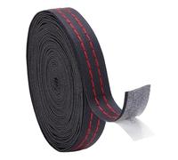 PH PandaHall 16.4FT/5M Automotive Interior Trim Strips Leather Stitching Line Strip Black with Red Line Decor Seam Strip Self-Adhesive Car Interior Moulding Trim for Car Window Door Motorcycle