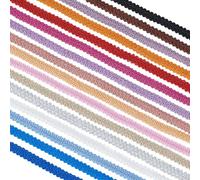 PH PandaHall 16 Colors Gimp Braid Trim 32m Embroidery Braided Lace Trim 11-12mm Wide Woven Trimmings Decorative Twist Trim Ribbon for Sewing DIY Crafts Costume Home Decor