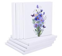 PH PandaHall 16 pack White Blank Notebook, 12.7x12.7cm Hardcover Blank Book Unlined Sketchbook Journal Chunky Thick Pages Book for Write Stories Draw Sketch Reading 18 Sheets/36 Pages Each