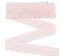 PH PandaHall 16 Yards Pink Heart Pattern Lace Trim 2.1 inch Wide Cotton Lace Ribbon Eyelet Fabric Trim Wavy Edge Floral Embroidered Ribbon for Sewing Dresses Clothes DIY Home Decorations