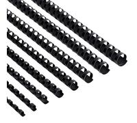 PH PandaHall 160pcs 8 Sizes Binding Combs, Plastic Comb Binding Rings 19 Ring Black Binding Spines Letter Size Spiral Binding for Notebook Calendar Picture Album, 6~20mm