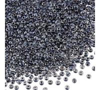 PH PandaHall 1638Pcs Round Seed Beads 6/0,4mm Translucent Seed Beads Colours Rainbow Glass Seed Beads Lined Crystal AB for Bracelet Jewelry Making DIY Earrings Necklaces Crafts, 100Grams