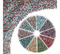 PH PandaHall 1670pcs 10 Colors 4mm Half Plated Glass Round Beads Kit for Bracelets, Earrings, Necklace, Key Chain Crafts