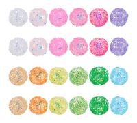 PH PandaHall 16mm Acrylic Rhinestone Beads for Pens 24pcs 12 Colors Sequin Large Bubblegum Beads Disco Ball Pen Bead Round Paillette Focal Bead for Beadable Pen Bag Bracelet Jewellery Making