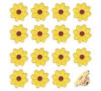 PH PandaHall 16PCS Daisy Brooch Lapel Pins Enamel Brooch Pins Yellow Daisy Safety Push Pin Novelty Award Flower Suit Pin for Dress Shirt Hat Cardigan Sweater Backpack Clothes Tie Tacks Accessories