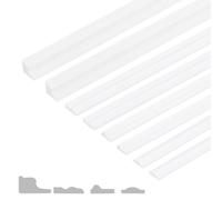 PH PandaHall 16pcs Miniature Dollhouse Trim, 4 Size Dollhouse Accessories 25cm Long Plastic Baseboard Trim Strips Decorative Skirting Board for DIY Craft Miniature House 1:12 Scale Decoration