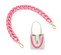 PH PandaHall 17 inch Acrylic Bag Chain Pink Purse Chain, Frosted Bag Decorative Chains Replacement Purse Strap for Small Handbags Wallet Shoulder Bags Crossbody Making