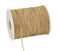 PH PandaHall 175 Yards 1mm Waxed Cotton Cord Golden Brown Waxed String Wax Thread Beading Cord for Bracelet Necklace Jewellery Making Craft String for Beading Kontting Sewing Macrame Handicrafts