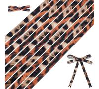 PH PandaHall 18.3m Leopard Print Ribbons 2 Rolls 10mm Wide Leopard Velvet Ribbon Classic Retro Craft Ribbons for Gift Wrapping Wreath Bow Crafts Carnival Birthday Wedding Christmas Decor, 2 Colors