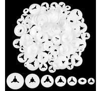 PH PandaHall 180PCS Safety Eyes Washers, 7 Sizes Craft Eyes Backs Flat Round Stuffed Crochet Eyes Gaskets Kawaii Eyes Washers for Teddy Bear, Amigurumi Craft, Puppet, Plush Animal Making