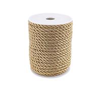 PH PandaHall 18Yards 5mm Twisted Cord Rope Nylon Twisted Cord Trim Thread String for Christmas Curtain Tieback Gift Bags Rope Handles Handbags Handles and DIY Craft Making, Dark Goldenrod