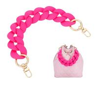 PH PandaHall 1pc Acrylic Purse Chain 11.97in Cherry Red Gold Bag Strap Decorative Pink Purse Accessories Replacement Purse Strap for DIY Purse Handbags Shoulder Bags Wallets Christmas