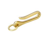 PH PandaHall 1Pc Fish Hook Keychain, 6cm/2.4inch Solid U Shape Key Hook Shanckle Clasps with 1Pc Jump Ring Key Chain Clip for Car Key Wallet Purse Belt Backpack Accessory, Golden