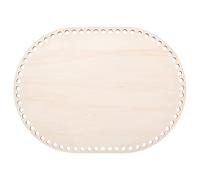 PH PandaHall 1pc Wooden Bag Bottom Oval Natural Wood Base Shaper 13.7x9.8/35x25cm Crochet Basket Base for DIY Knitting Crochet Yarn Storage Bag Weaving Crafts Home Decoration, Hole:8mm