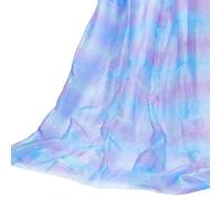 PH PandaHall 2.8m Iridescent Organza Voile Fabric, Tulle Fabric 1.4m Wide Organza Tulle Shiny Voile Dress Fabrics Iridescent Fabrics for Wedding Dress Costumes Decor, Sky Blue