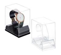 PH PandaHall 2 Colours Watch Stand Box Watch Case, Single Watch Holder Acrylic Bracelet Display Rack Jewellery Holder Watch Organizer Stand for Men Husband Father's Day