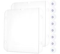 PH PandaHall 2 Pack Clear Acrylic Sign Holder 11.1x10.4 Inch High Transparency Suction Cup Holders Acrylic Frames Wall Mount for Glass Door Mall Office Store Restaurant Home Decoration