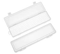 PH PandaHall 2 Styles Plastic Paint Brush Holder Paint Brushes Storage Box with Buckle Long Watercolor Pen Container Drawing Tools Container Case for Back to School Pen Pencil Storage 34x9.5x3.7cm