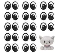 PH PandaHall 20 Pairs White Black Iron on Eyes, Cute Sew on Eyes Patch Eyes Embroidery Patches Decorative Cartoon Eyes Patches for Clothing Hat Backpack Shoes Jacket, 20x15.5mm