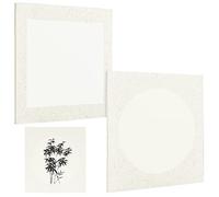 PH PandaHall 20 Sheets Pre-Mounted Shikishi Paper, Raw Xuan Paper Shikishi Board Chinese Calligraphy Supplies Drawing Rice Paper for Sumie Painting Graffiti Wall Art Decoration,9.8x10.7inch