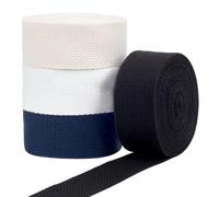 PH PandaHall 20 Yards Cotton Webbing Strap, 4 Colours Webbing Tape Sewing Twill Ribbon 1.5" Wide Flat Webbing Tape Roll for Webbing Bag Handles, Bag Strap, Handbag, Tote Bag, Arts and Crafts