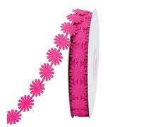 PH PandaHall 20 Yards Daisy Flower Lace Trim Pink Flower Ribbon 3/4 Inch Polyester Floral Lace Trim for Garment Accessories Gift Decoration Bridal Wedding Sewing Crafts DIY Supplies